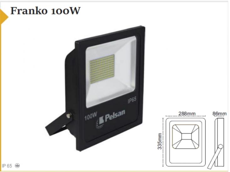 107106 Pelsan 100W 6500K Led Projektör (Franko 100W)