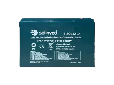 12V 14AH VRLA Tipi Elektrikli Bisiklet Aküsü