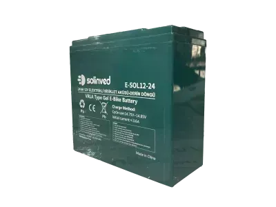 12V 24AH VRLA Tipi Elektrikli Bisiklet Aküsü