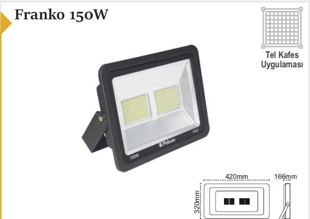 107109 Pelsan 150W 5000K Led Projektör (Franko 150W)