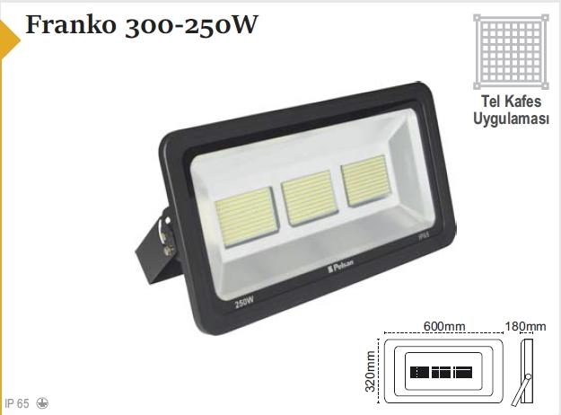 107115 Pelsan 250W 5000K Led Projektör (Franko 250W)