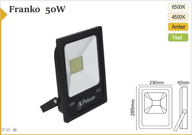 107101 Pelsan 50W 4500K Led Projektör (Franko 50W)