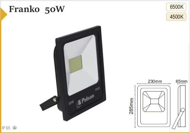 107102 Pelsan 50W 6500K Led Projektör (Franko 50W)