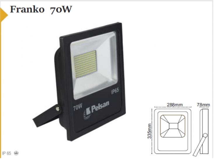 107103 Pelsan 70W 4000K Led Projektör (Franko 70W)